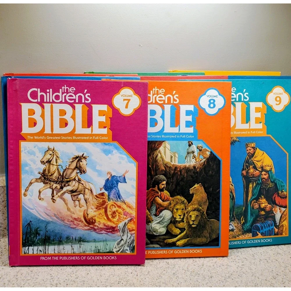 VTG Children's Bible Stories Hardcover Complete 1-12 Golden Press Books 1981